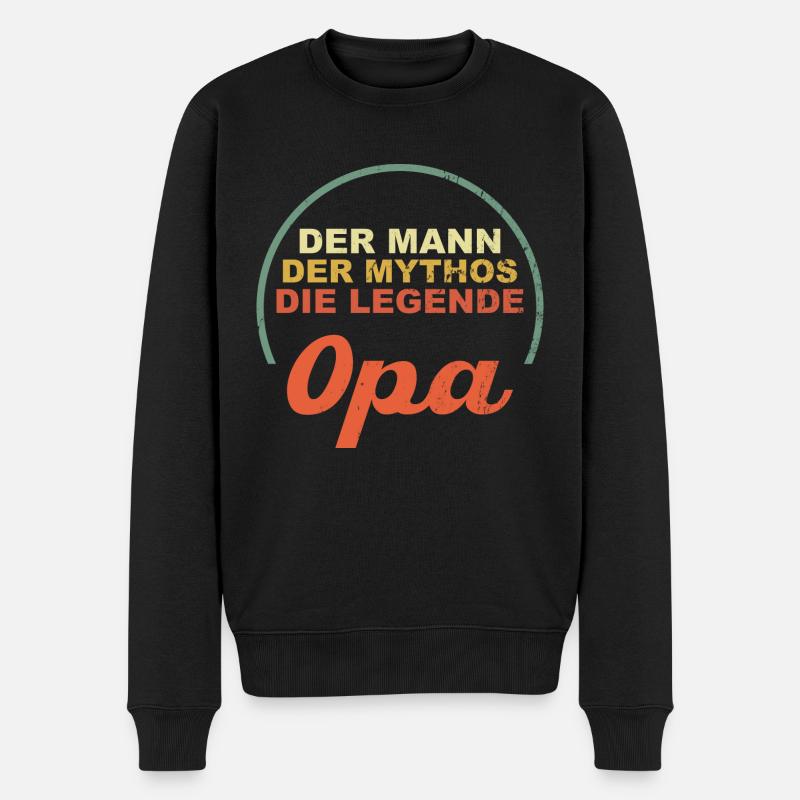 Geschenk für Opa Großvater - Männer Premium Bio Pullover - Schwarz
