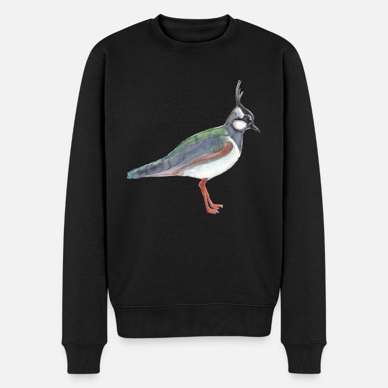 Kiebitz - Männer Premium Bio Pullover - Schwarz