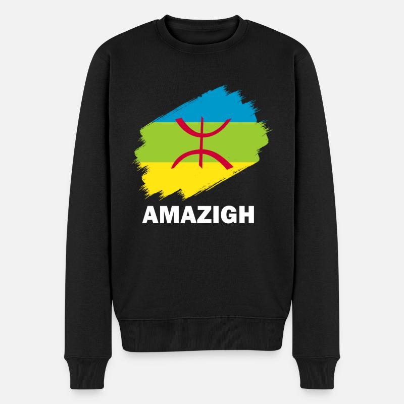 Amazigh - Männer Premium Bio Pullover - Schwarz