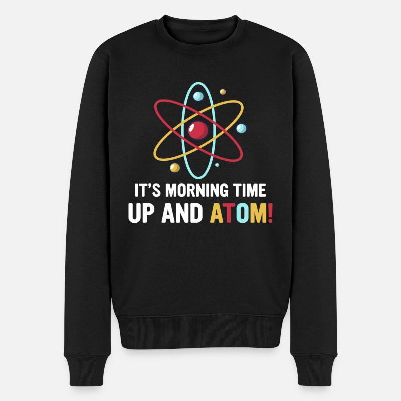 Physik Physiker lustiger Spruch Atom Geschenk - Männer Premium Bio Pullover - Schwarz