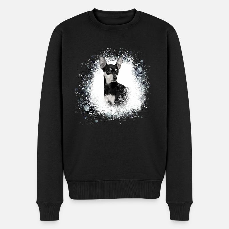 Pinscher,zwergpinscher, Malerei,hund, Graffiti - Männer Premium Bio Pullover - Schwarz