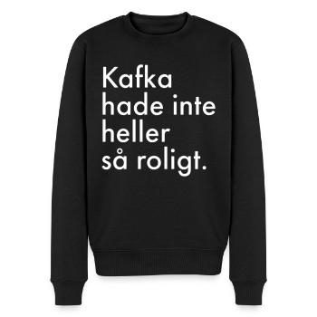Kafka hatte auch nicht viel Spaß. - Männer Premium Bio Pullover - Schwarz - Vorne - Nico (187cm)