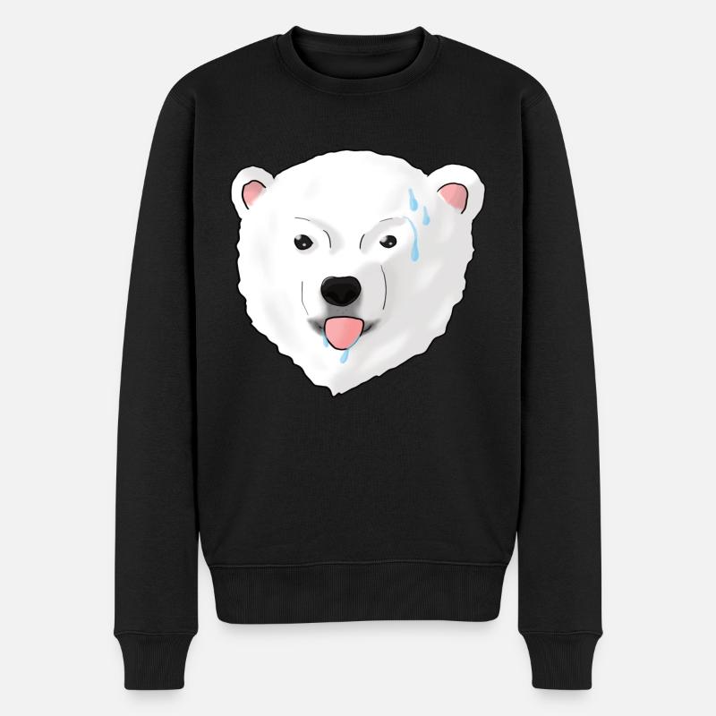 Eisbär - Männer Premium Bio Pullover - Schwarz