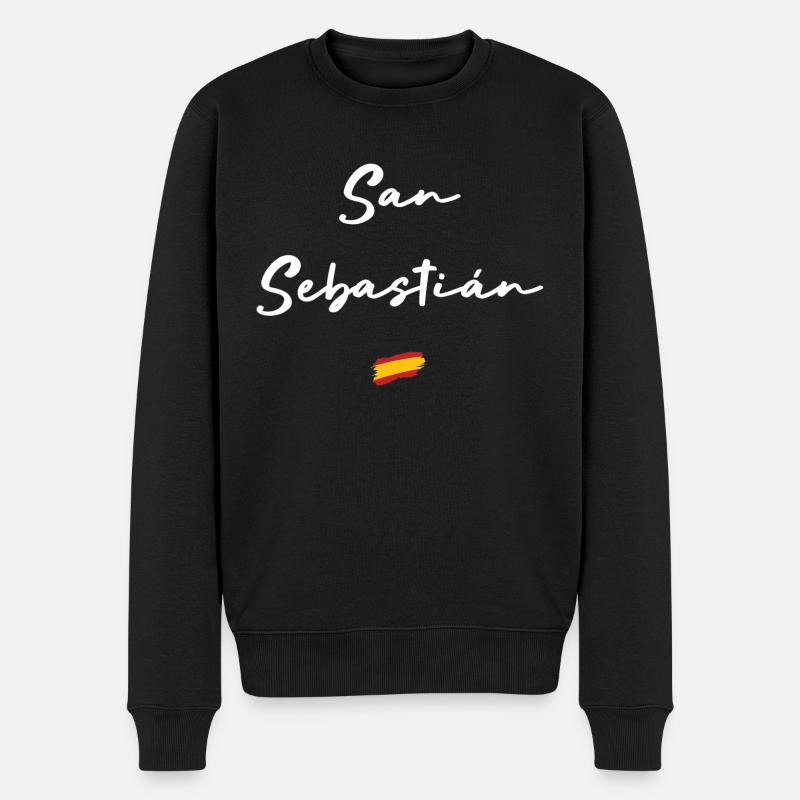 San Sebastián - Pull Premium bio Homme - noir