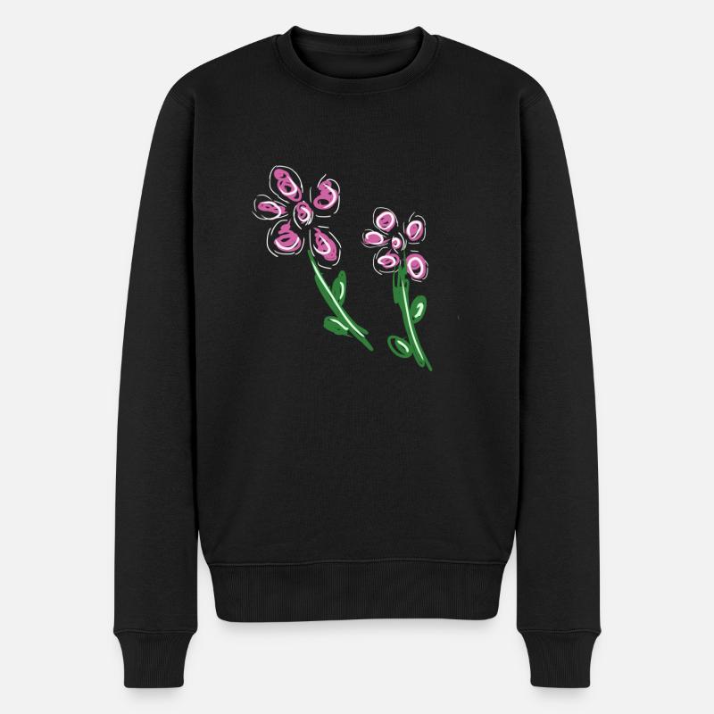 fleurs fleur - Pull Premium bio Homme - noir