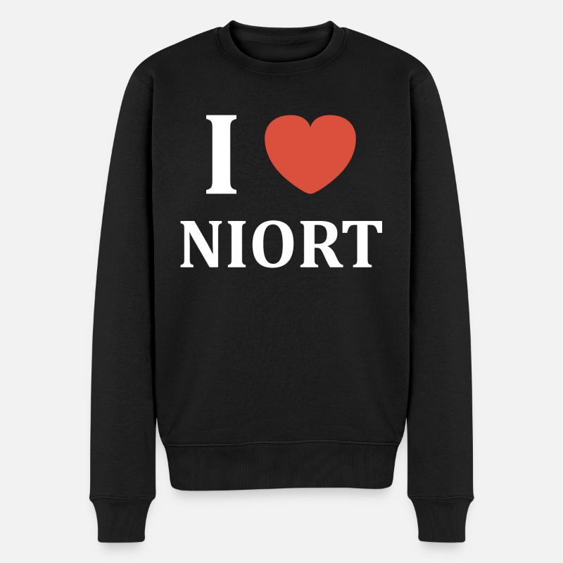 i love niort - Pull Premium bio Homme - noir
