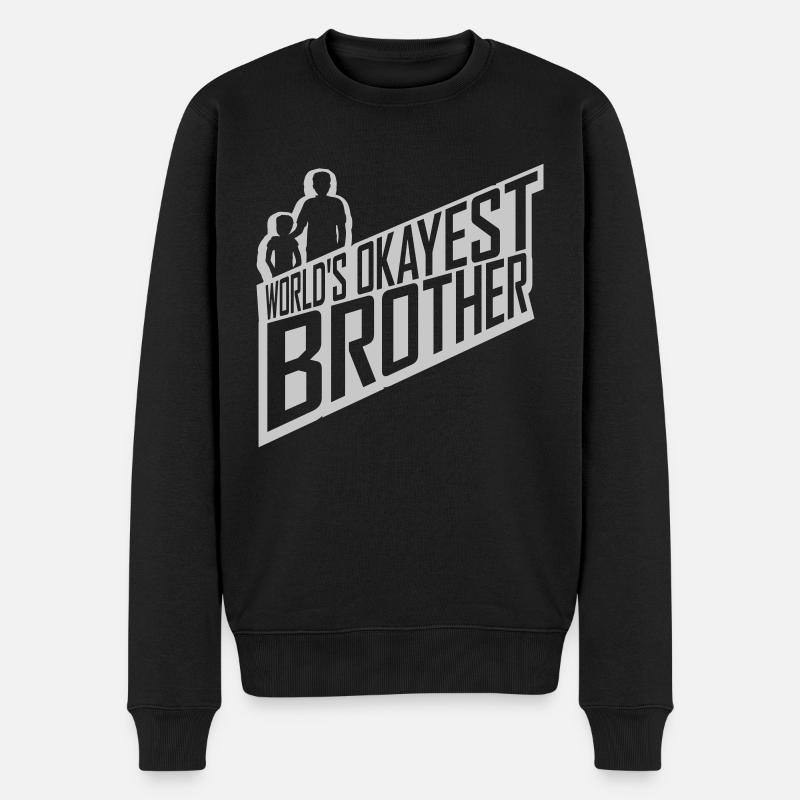 Texte Mondes ok Frère - Pull Premium bio Homme - noir