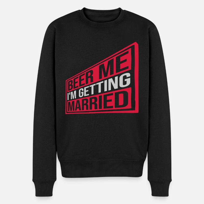 Beer Me Me marier - Pull Premium bio Homme - noir