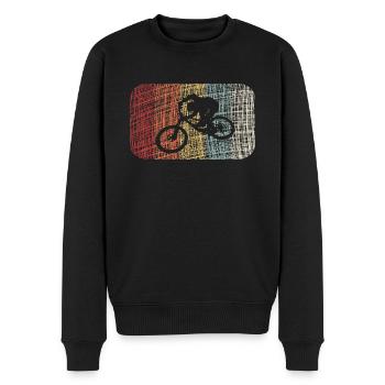 Biken - Männer Premium Bio Pullover - Schwarz - Vorne - Nico (187cm)