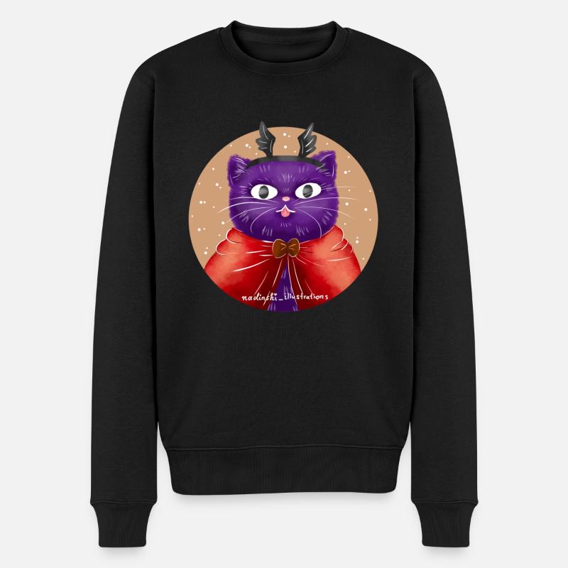 Chat vampire - Pull Premium bio Homme - noir