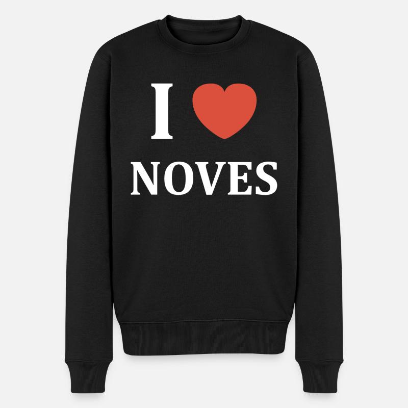 i love noves - Pull Premium bio Homme - noir