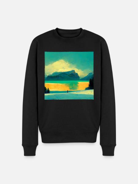Wunderschöne Natur - Männer Premium Bio Pullover - Schwarz