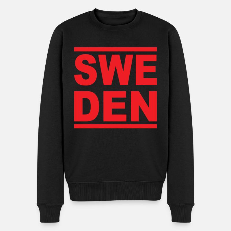 Schweden Rot - Männer Premium Bio Pullover - Schwarz