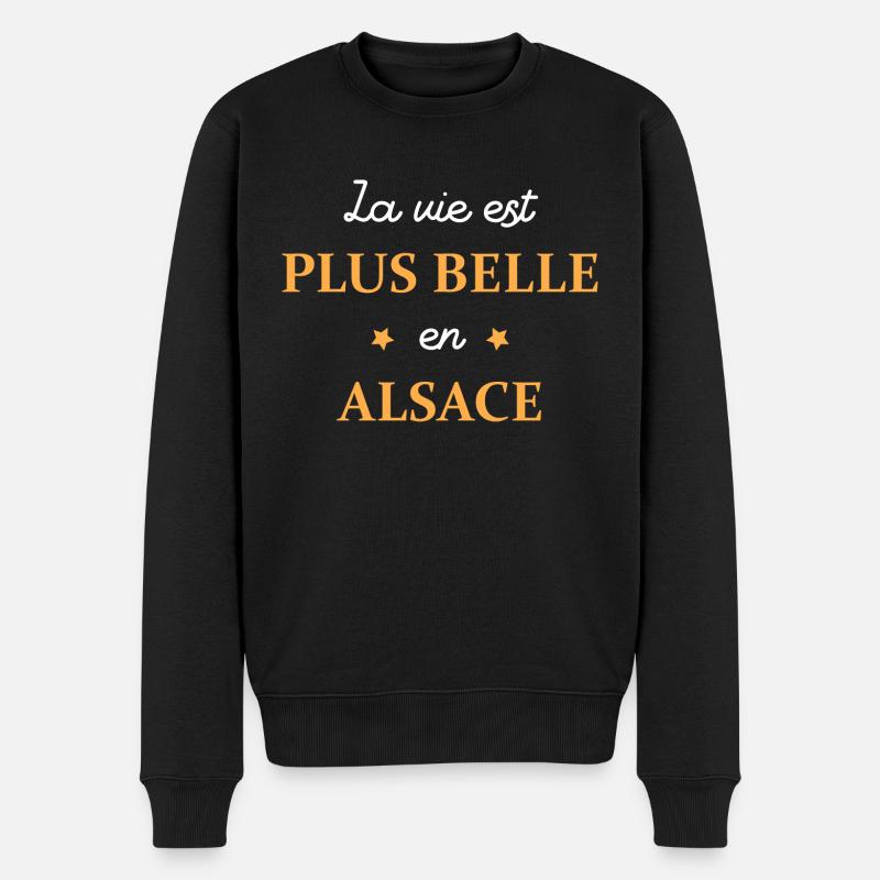 La vie est plus belle en Alsace - Pull Premium bio Homme - noir