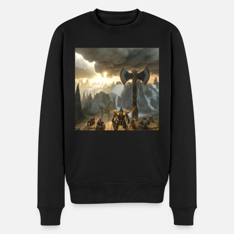 Peinture viking - Pull Premium bio Homme - noir