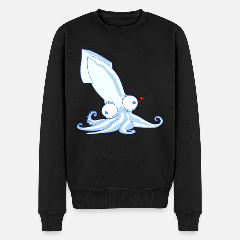 Octopus - Männer Premium Bio Pullover - Schwarz