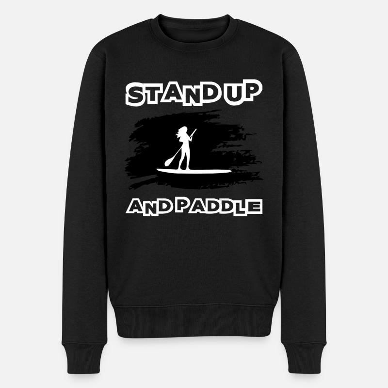 Skateboard SUP Surfen - Männer Premium Bio Pullover - Schwarz