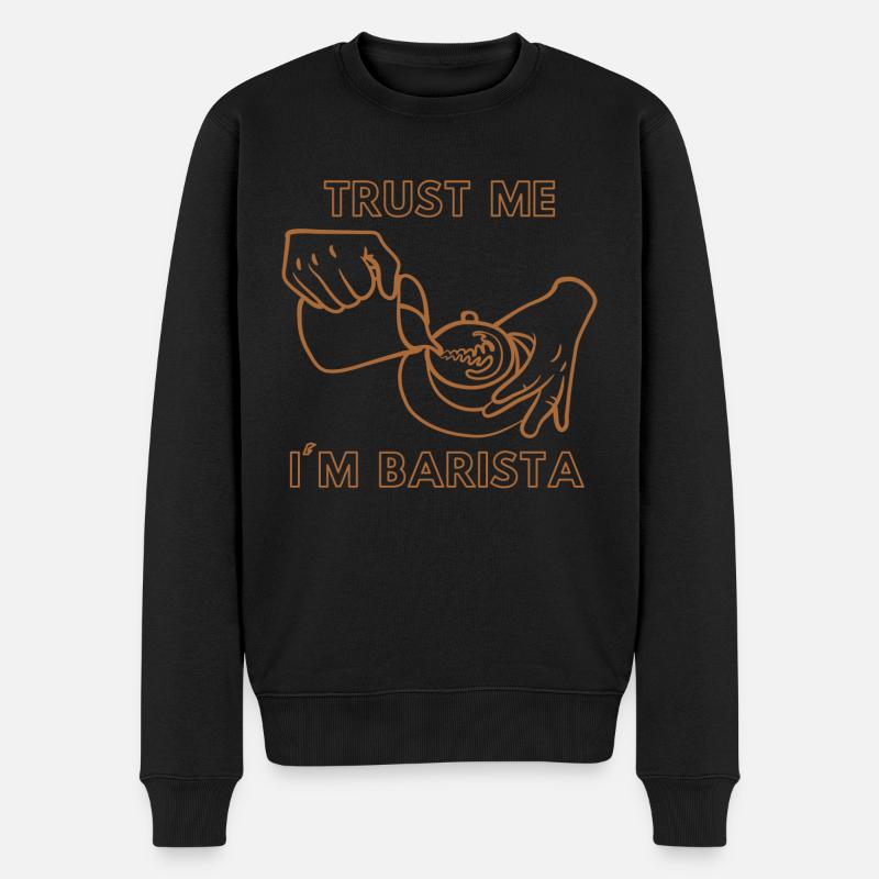 Trust me I’m Barista - Männer Premium Bio Pullover - Schwarz