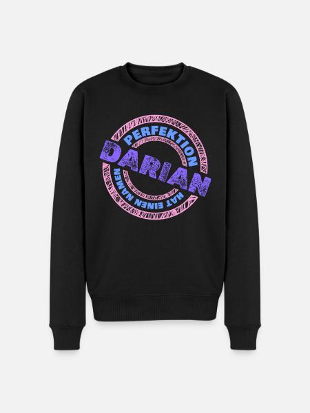 Perfektion Perfekt Darian - Männer Premium Bio Pullover - Schwarz