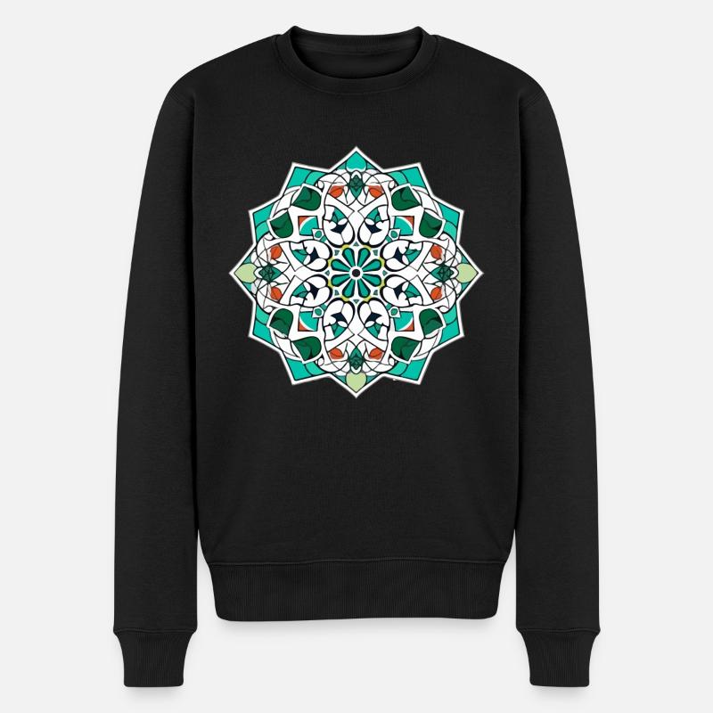 Orientalische Folklore - Männer Premium Bio Pullover - Schwarz
