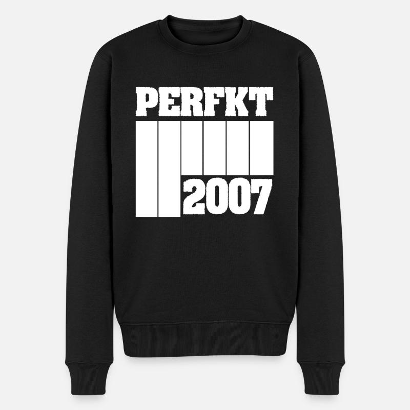 Jahr 2007 - Männer Premium Bio Pullover - Schwarz