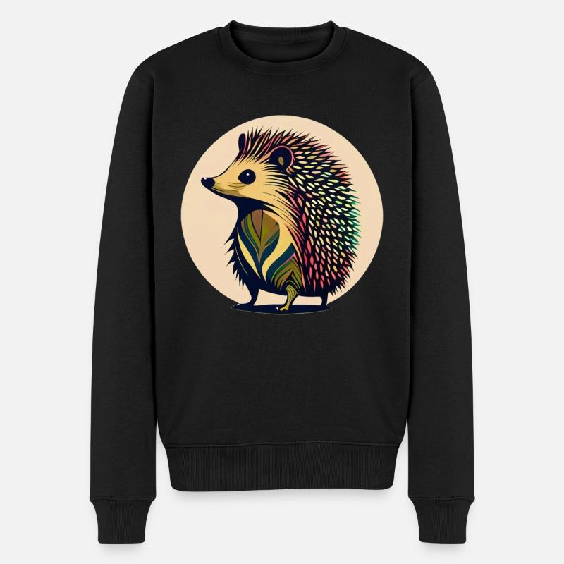 Igel - Männer Premium Bio Pullover - Schwarz