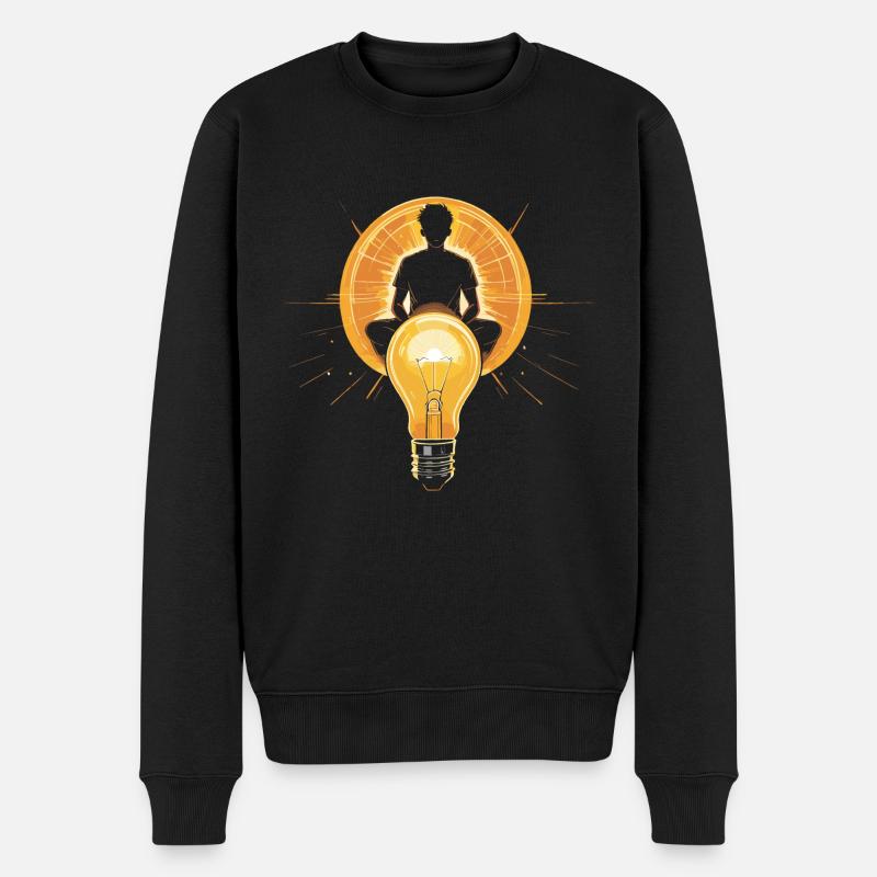 Inneres Licht - Männer Premium Bio Pullover - Schwarz