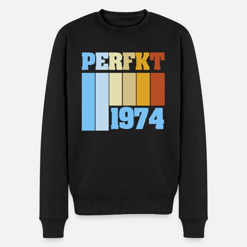 Einzigartig 1974 - Männer Premium Bio Pullover - Schwarz