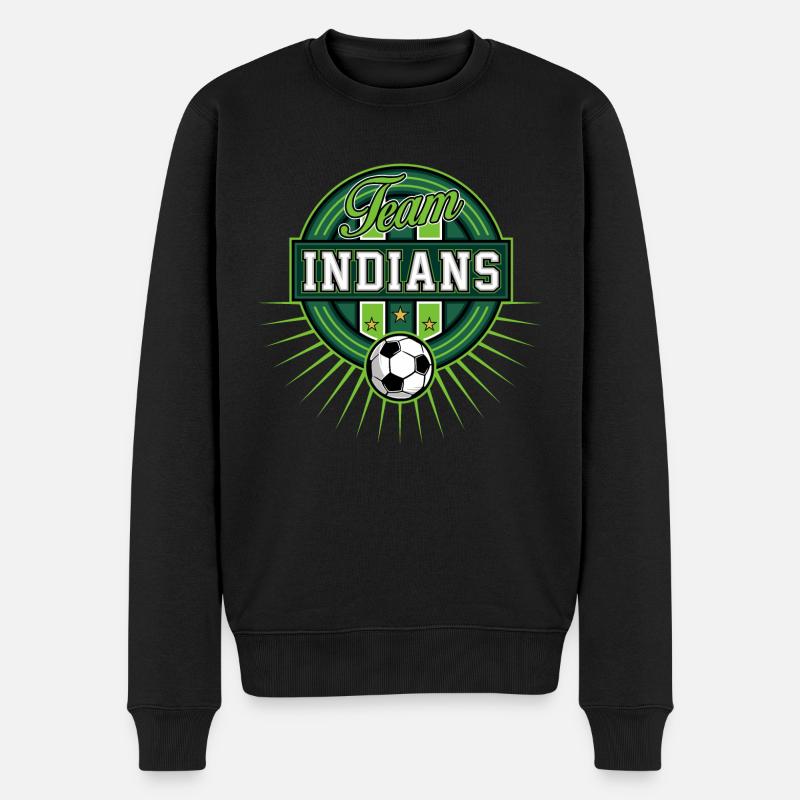 Fussball Logo - Männer Premium Bio Pullover - Schwarz