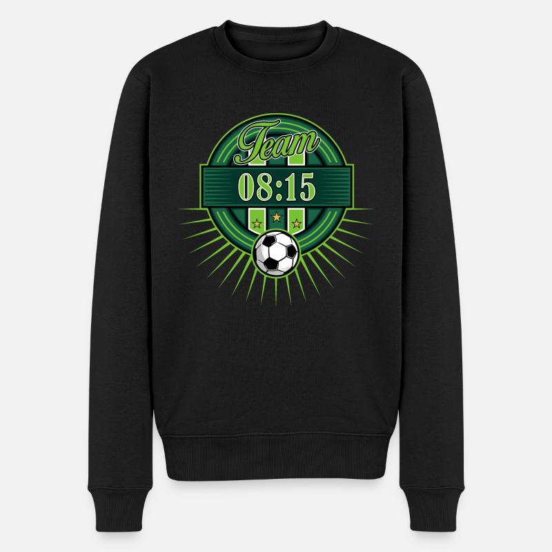 Fussball Logo - Männer Premium Bio Pullover - Schwarz