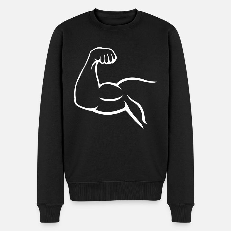 biceps - Pull Premium bio Homme - noir