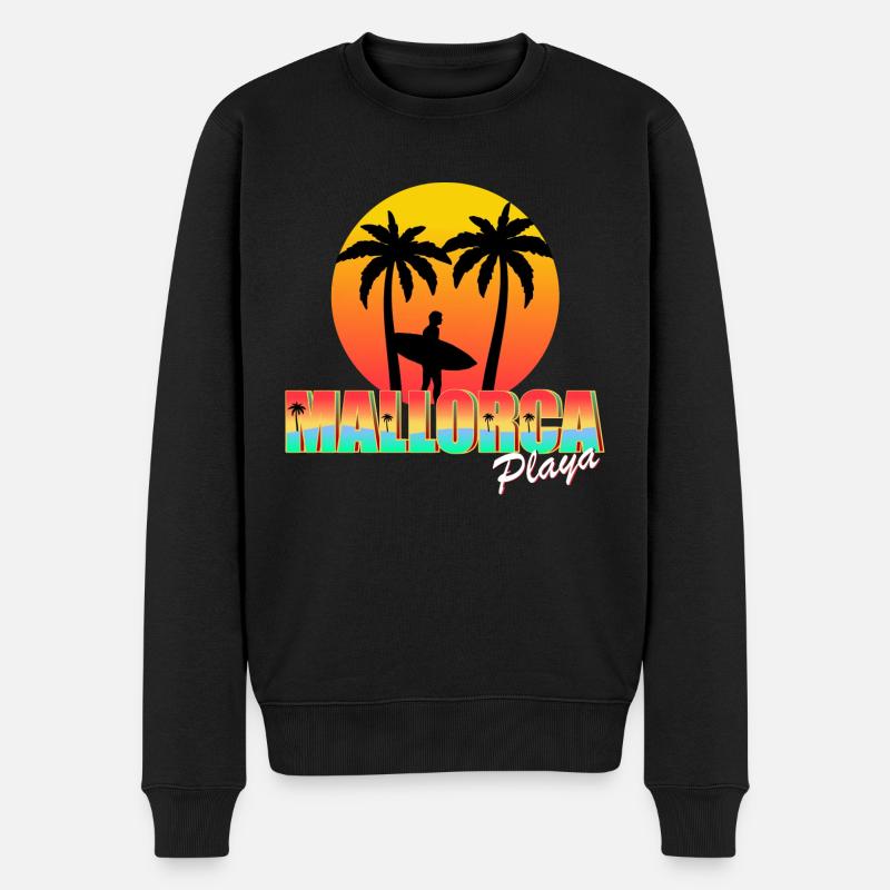Surfeur de Majorque Playa - Pull Premium bio Homme - noir