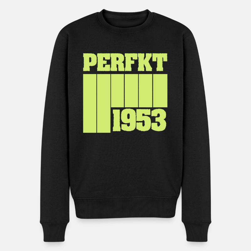 Perfekt 1953 - Männer Premium Bio Pullover - Schwarz