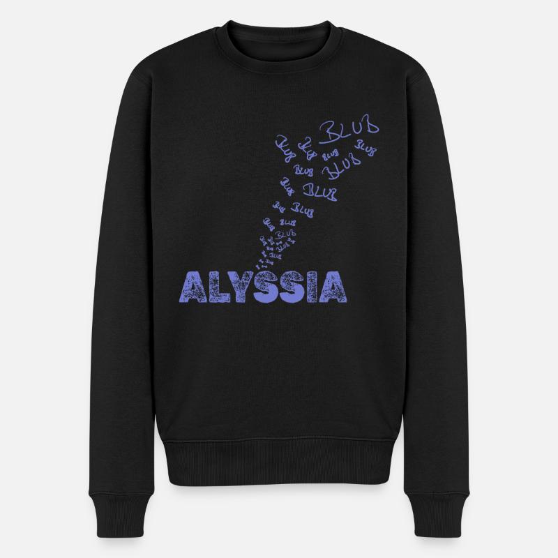 Alyssia - Männer Premium Bio Pullover - Schwarz