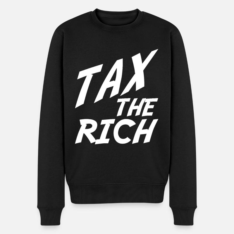 Taxer le riche don - Pull Premium bio Homme - noir