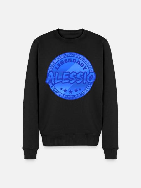 Gift for Alessio - Men's Premium Organic Jumper - black