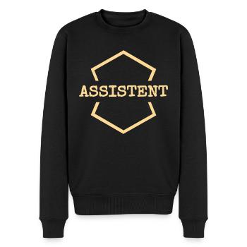 Assistent - Männer Premium Bio Pullover - Schwarz - Vorne - Nico (187cm)