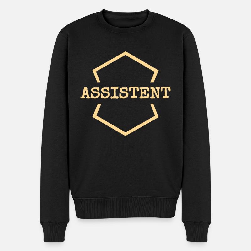 Assistent - Männer Premium Bio Pullover - Schwarz