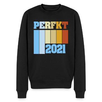 Einzigartig 2021 - Männer Premium Bio Pullover - Schwarz - Vorne - Nico (187cm)