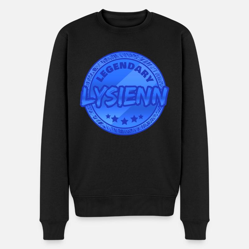 Vorname Lysienn - Männer Premium Bio Pullover - Schwarz