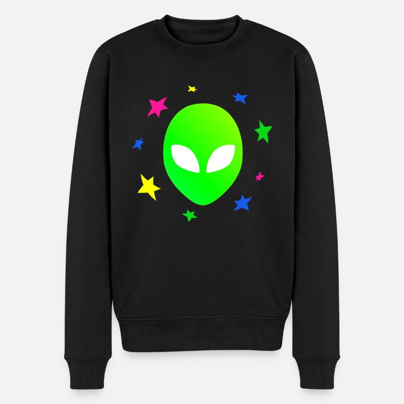 Galaxie étoile tête extraterrestre - Pull Premium bio Homme - noir