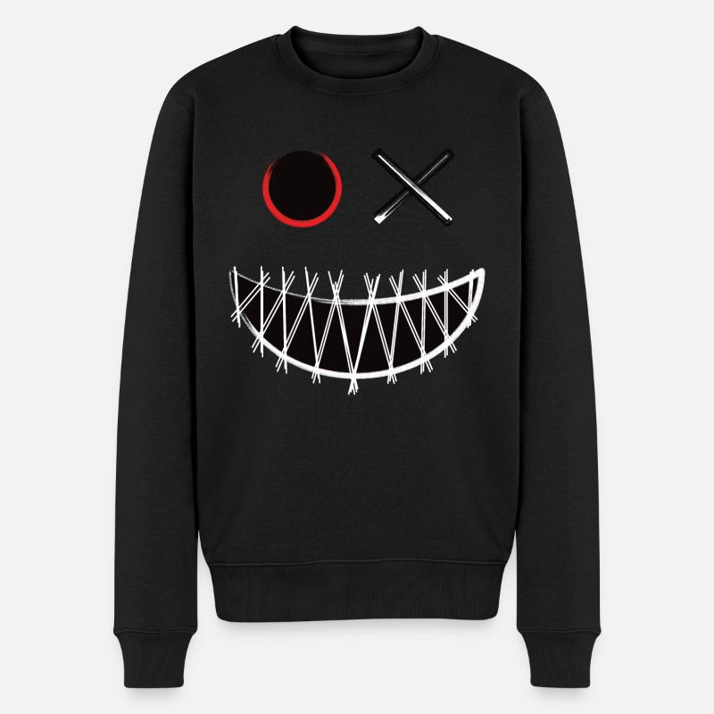 The Crazy Smile - Pull Premium bio Homme - noir