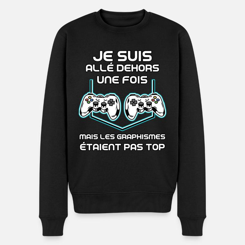 Console graphisme humour jeux vidéo - Pull Premium bio Homme - noir