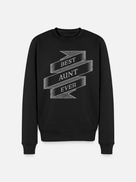 best aunt ever - Männer Premium Bio Pullover - Schwarz