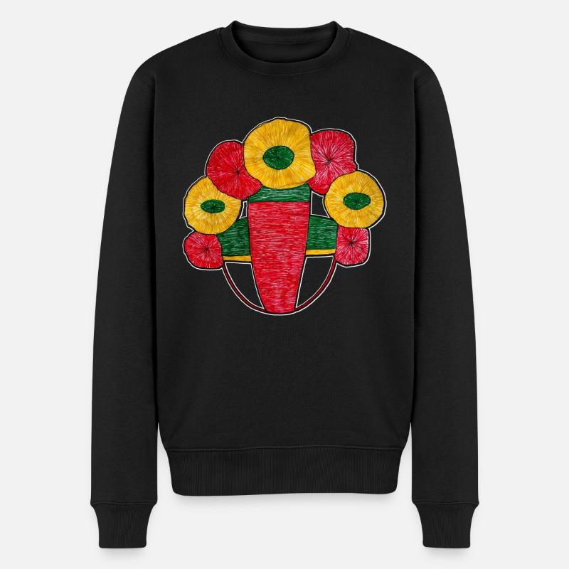 Motanka.Ukrainisches Puppenamulett. Volkskunst - Männer Premium Bio Pullover - Schwarz