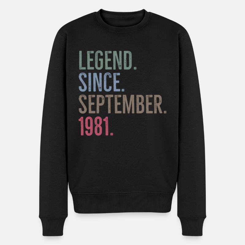 Légende depuis septembre 1981 - Pull Premium bio Homme - noir
