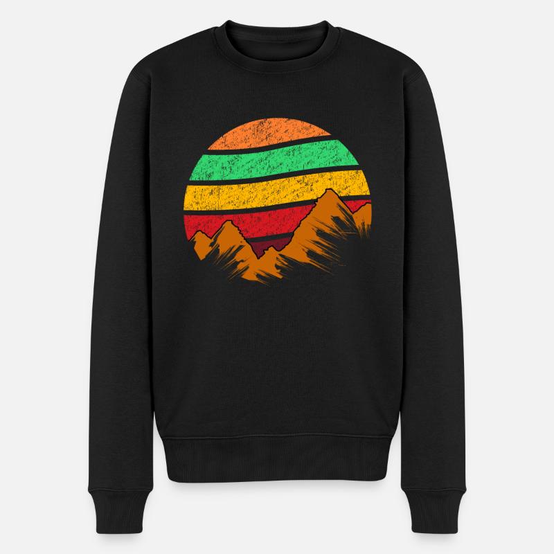 Wanderer - Männer Premium Bio Pullover - Schwarz