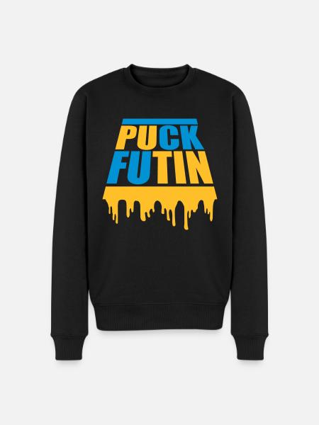 puck futin logo design - Men's Premium Organic Jumper - black