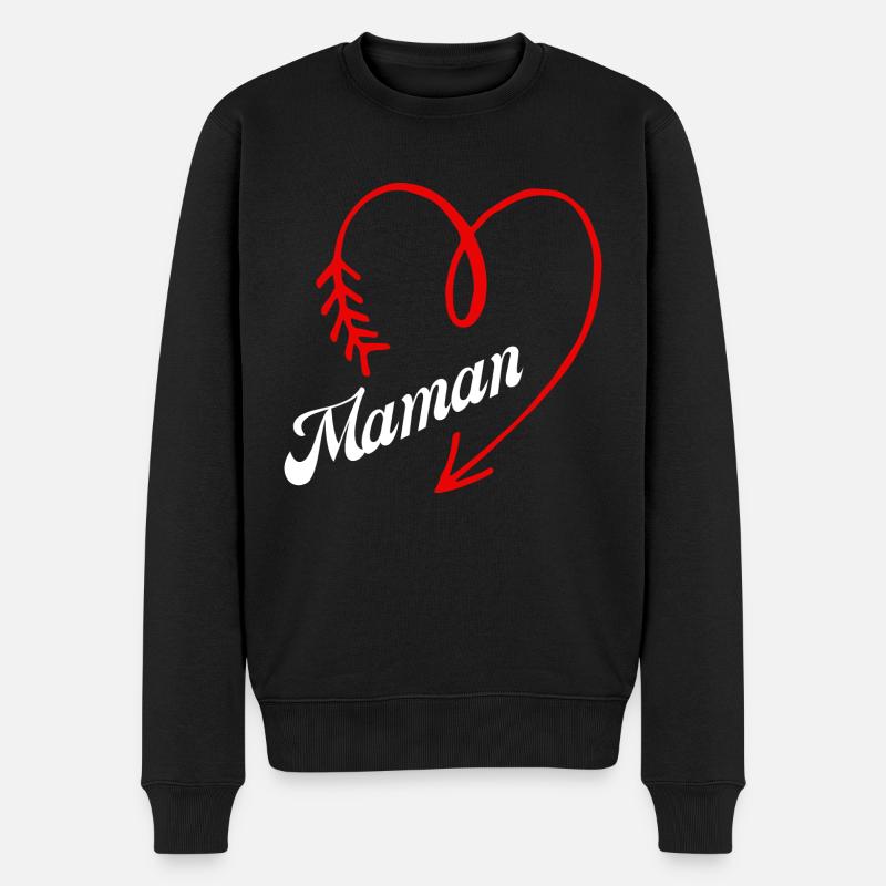 maman cœur - Pull Premium bio Homme - noir