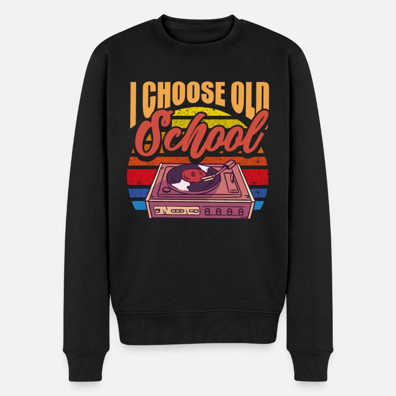 Je choisis la vieille école - Pull Premium bio Homme - noir